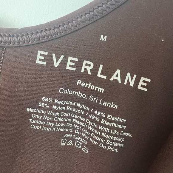 Everlane The Perform Unitard One Piece In Brown like new SZ Medium - Picture 8 of 9
